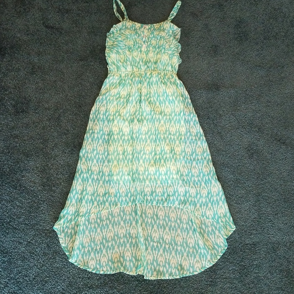 Xhiliration Green Kids Tank Dress